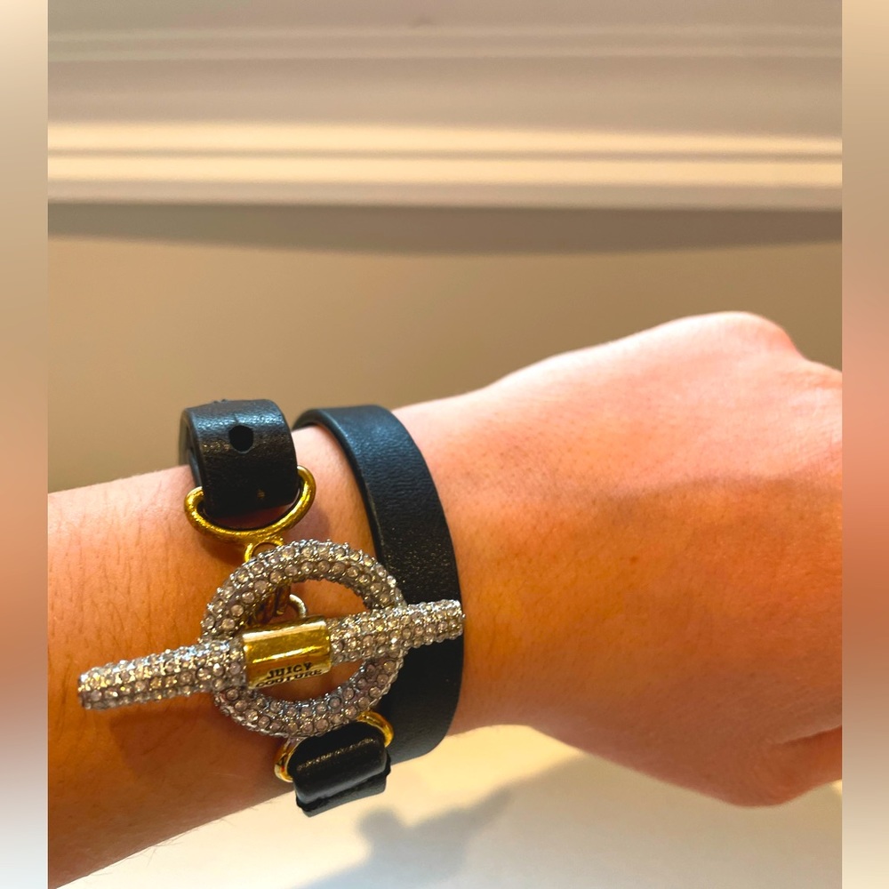 Juicy Couture Leather Wrap Around Bracelet